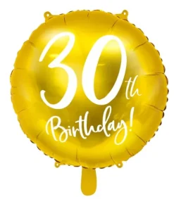 30 år Folieballon GULD