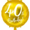 40 år Folieballon GULD