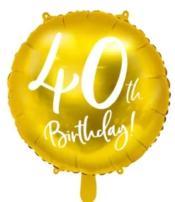 40 år Folieballon GULD