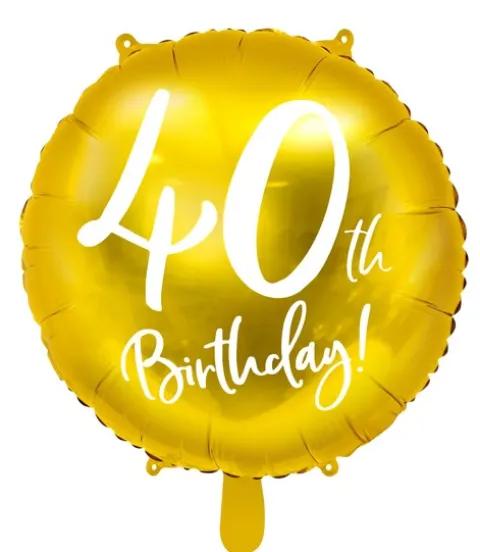 40 år Folieballon GULD