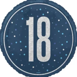 18 år Folieballon i blå