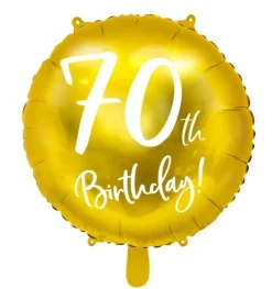 70 år Folieballon i GULD