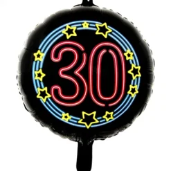 30 år Folieballon SORT