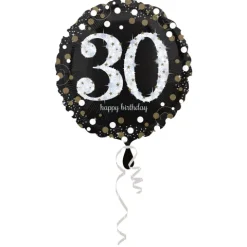 30 år folieballon- Sparkling gold