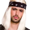 90ér rock paryk med bandana
