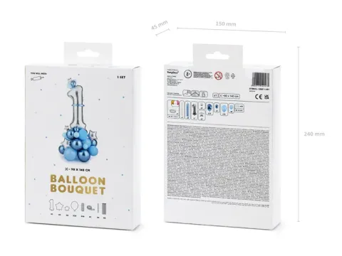 1 års Ballon dekoration i blå