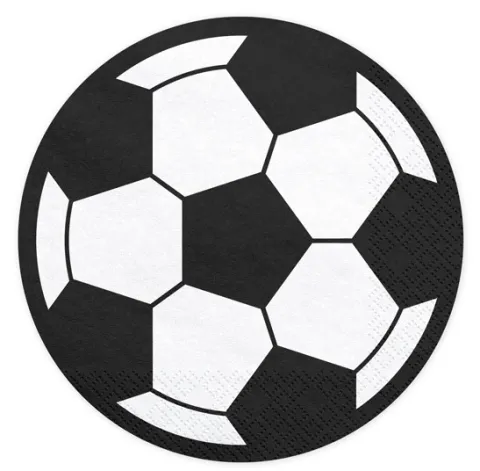 Rund Fodbolds serviet Ø 13,5 mm, 20 stk.