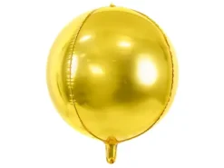 Rund folieballon i guld
