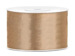 Satinbånd 38 mm x 25 m i Guld