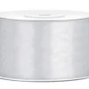 Satinbånd 38 mm x 25 m i Sølv