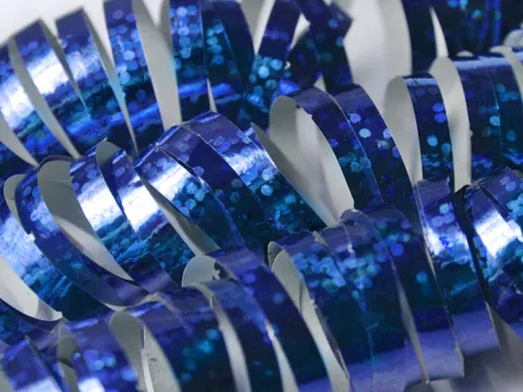Serpentiner metallic Blå