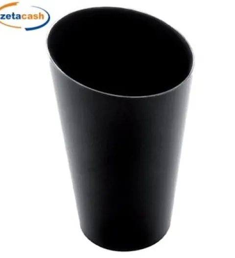 Serveringsglas i sort plast