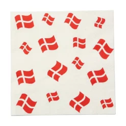 Servietter med DK flag