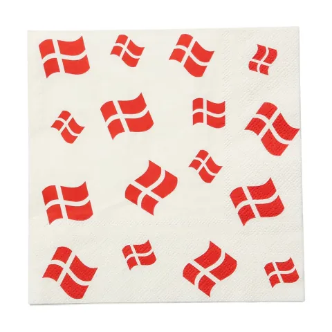 Servietter med DK flag