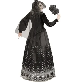 Skeletbrud LUX kostume til voksne