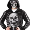 Skelet Hoodie m. maske