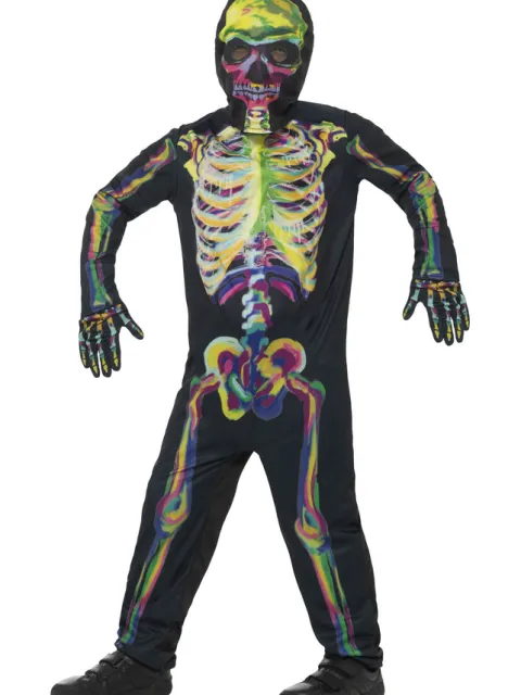 Skelet Kostume - Glow in the Dark til børn