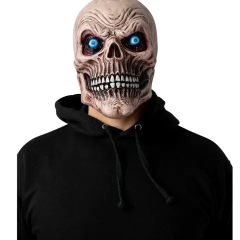 Skelet maske med blå lys