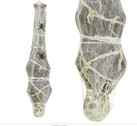 Skelet-puppe i spind 120 cm