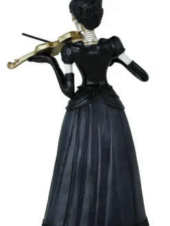 Skelet violinspiller Resin figur