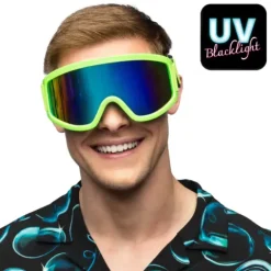 Ski-briller i Neongrøn