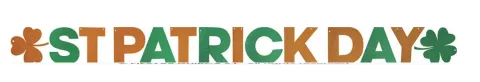 Skt Patricks Day kartonbanner