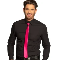 Slips i satin neon Pink