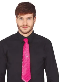 Slips med pailletter i neon pink