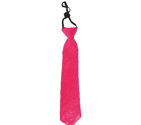 Slips med pailletter i neon pink