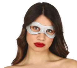 Sølv glittermaske
