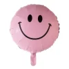 Smiley folieballon Lyserød