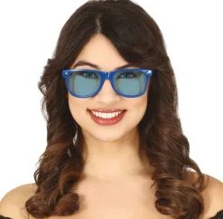 Solbrille i blå med blå glas