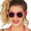 Solbrille i pink med mørke plastglas