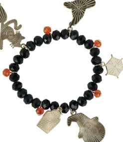 Sort Armbånd med Halloween Vedhæng