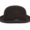 Sort bowlerhat i filt
