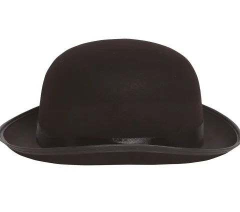 Sort bowlerhat i filt