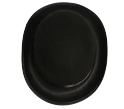 Sort bowlerhat i filt