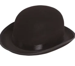 Sort bowlerhat i filt