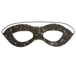 Sort glittermaske