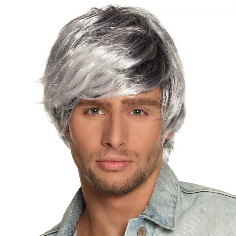 Sort hvid Paryk - Tyler
