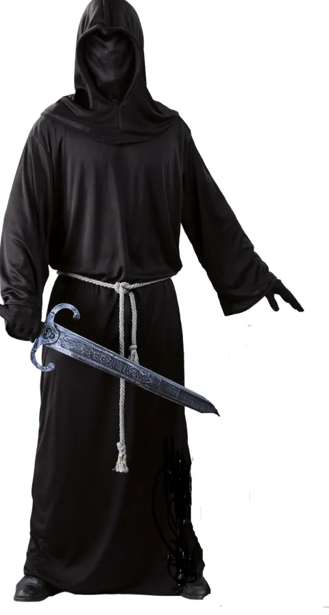 Sort Kåbe m hættemaske - Dark soldier
