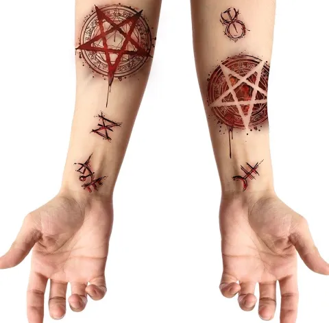 Sår og Ar tattoo - Satanic