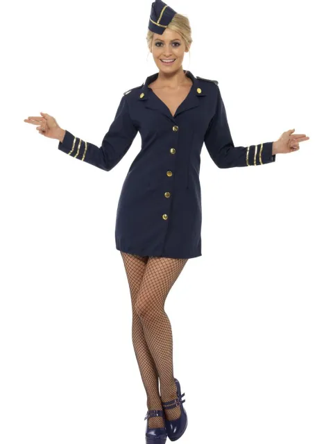 Stewardesse kostume Blå