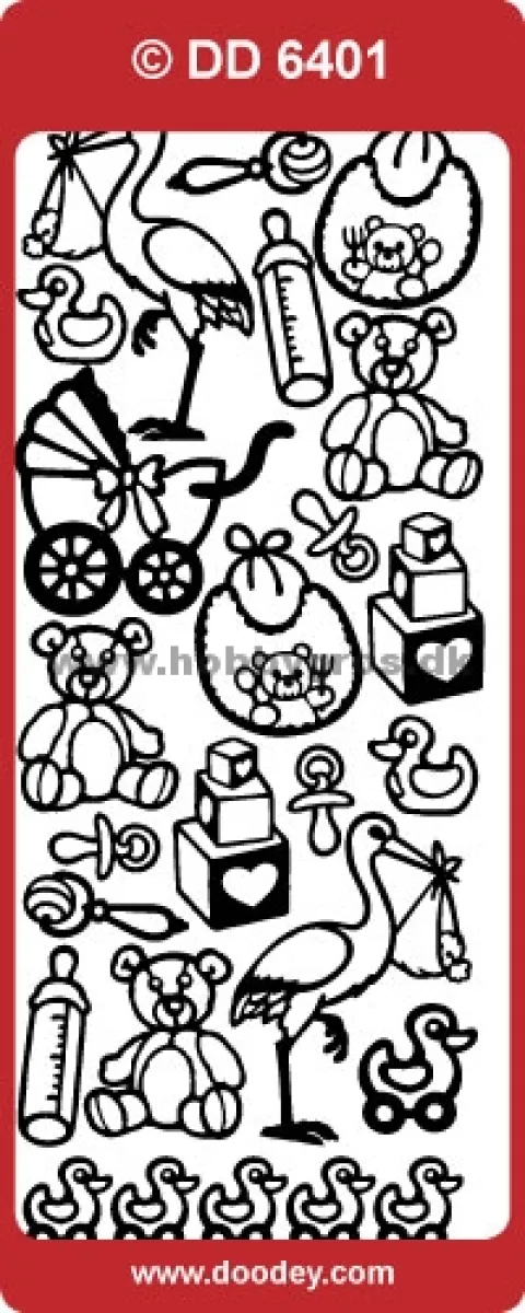 Stickers med 25 ass. babyting