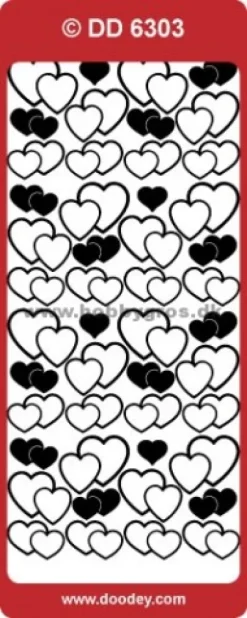 Stickers med ass. dobbelthjerter