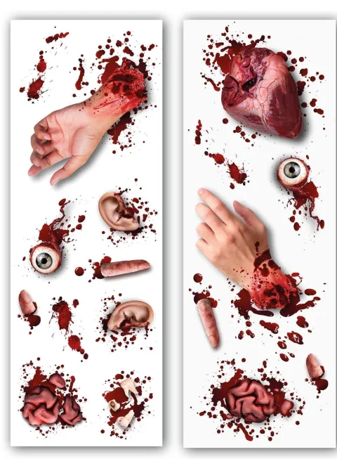 Stickers med blodige kropsdele