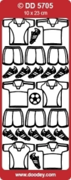 Stickers med fodboldtøj