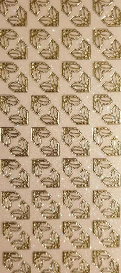 Stickers med glitter hjørner med kristtjørn