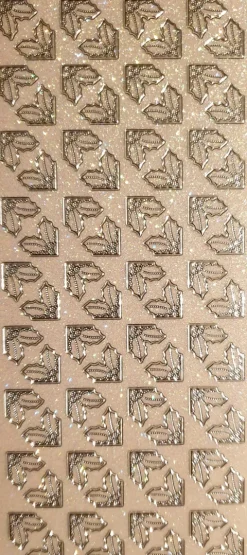 Stickers med glitter hjørner med kristtjørn