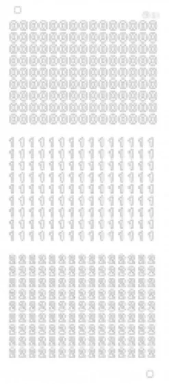 Stickers med 0 1 2 tal